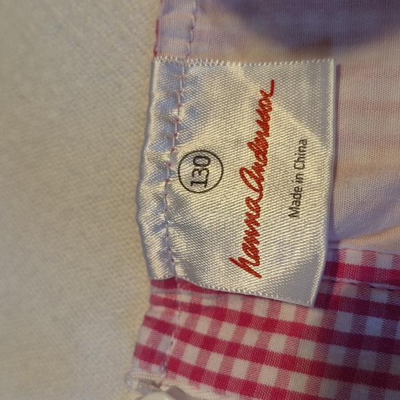 Hanna Andersson girls size 130 or 8 pink & white gingham sundress  EUC - Picture 4 of 7